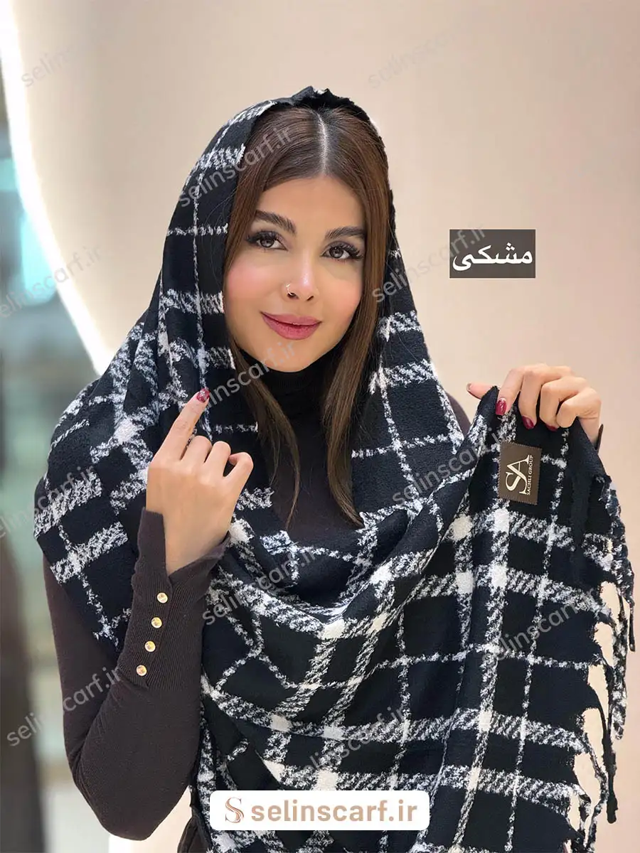 Sachli شال موهر ‌طرح چهارخونه