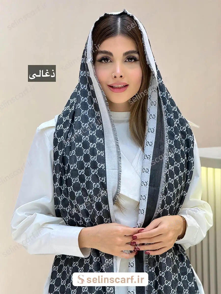 شال وارداتی نخ modal طرح گوچی