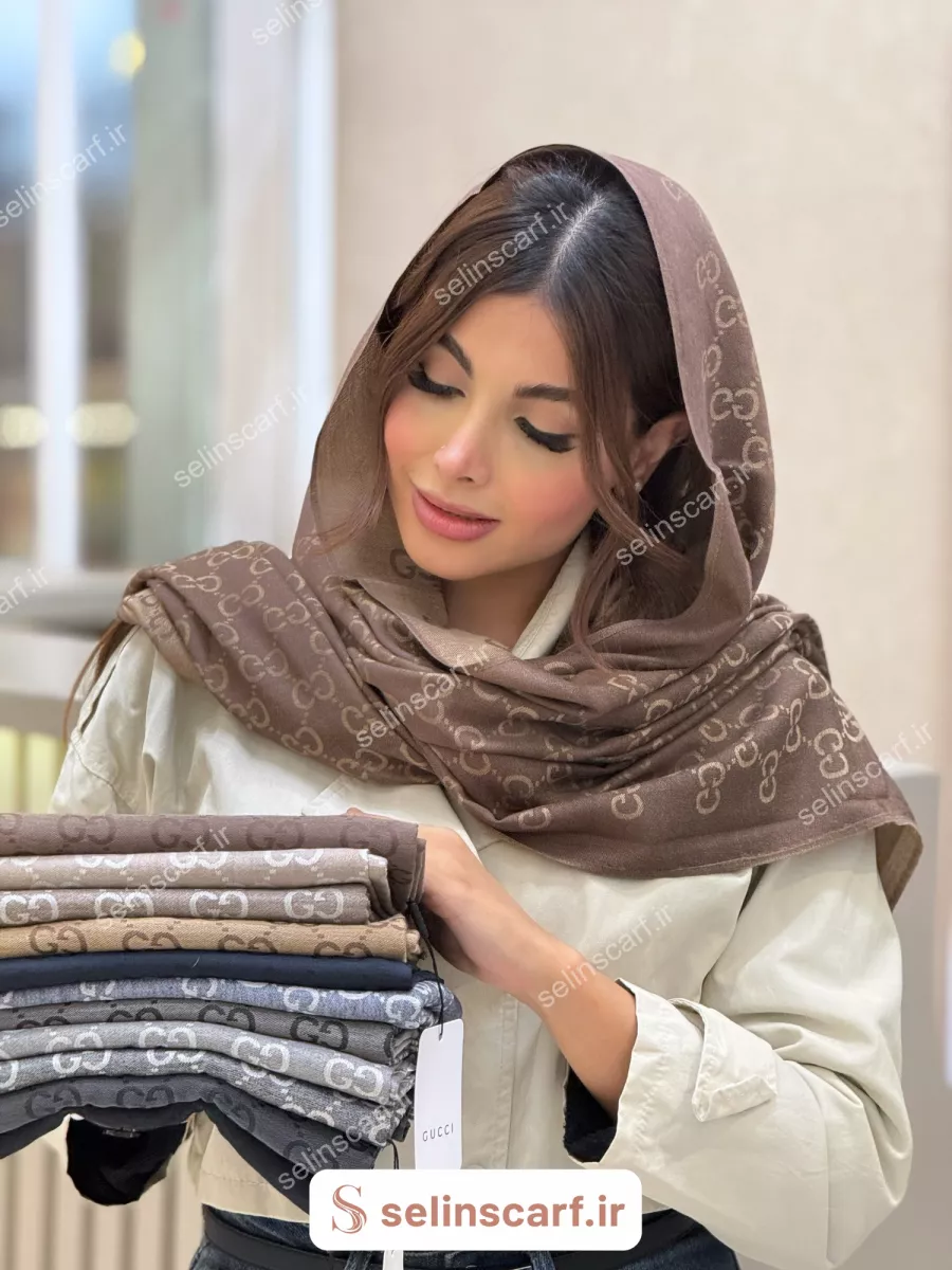 شال طرح برند “ گوچی 