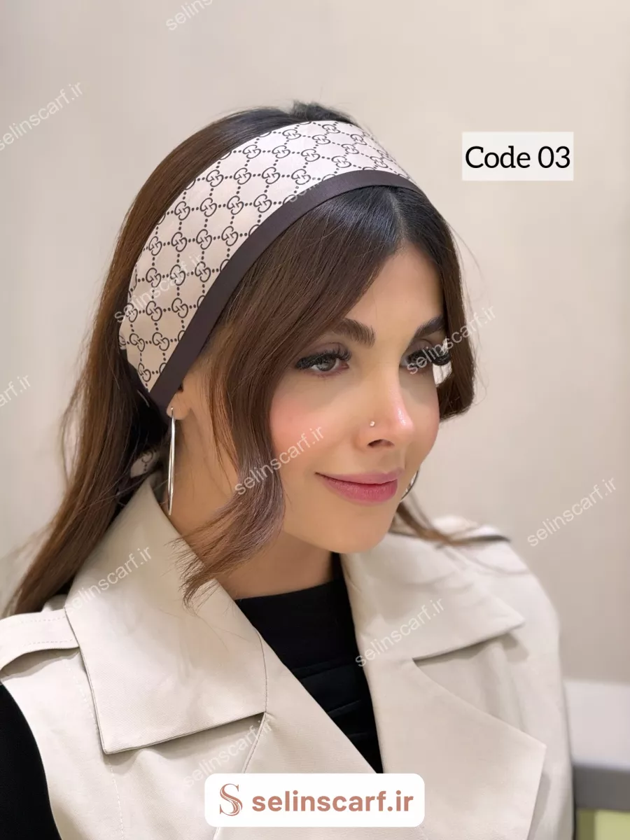 باندانا کرم قهوه‌ای